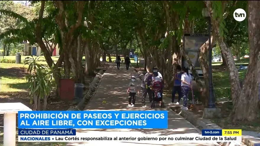 Prohibición de paseos y ejercicios al aire libre, con excepciones