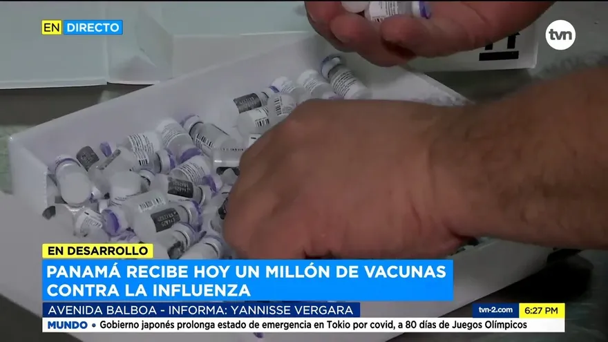 Un millón de vacunas de influenza llegan a Panamá