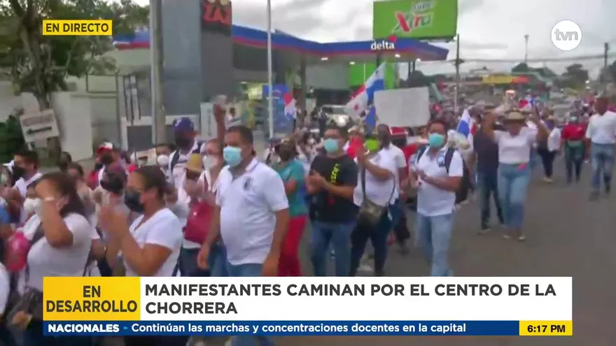 Marcha pacífica en La Chorrera