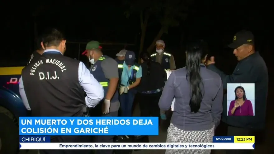 Un fallecido y dos heridos tras choque contra cuneta en la vía hacia Bugaba