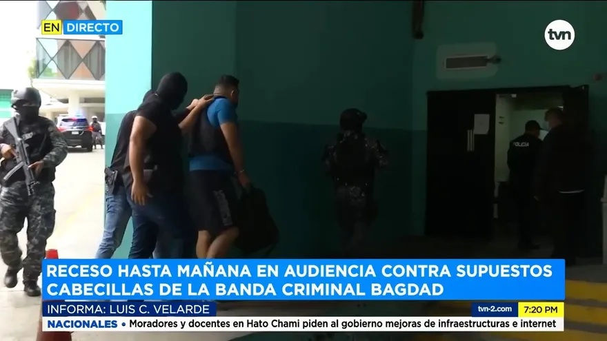 Receso en audiencia a cabecillas de organización criminal