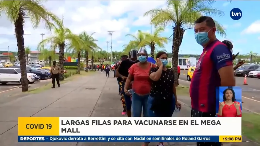 Vacunas en Mega Mall se terminaron poco después de iniciar el proceso