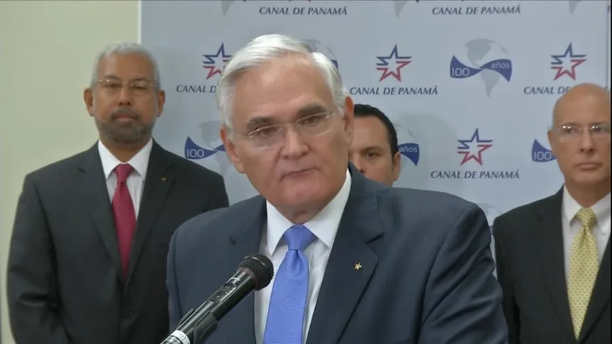 Administrador del Canal en conferencia de prensa sobre paro en trabajos de ampliación