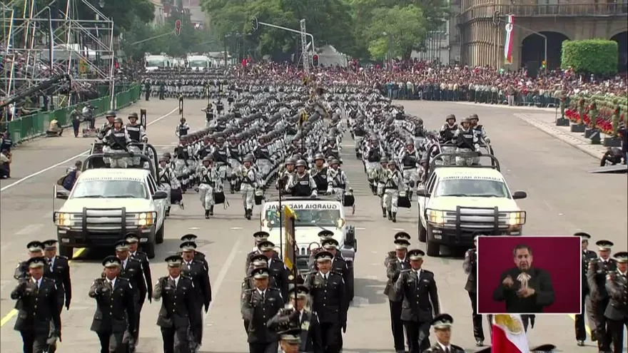La Guardia Nacional abre el desfile militar por independencia de México