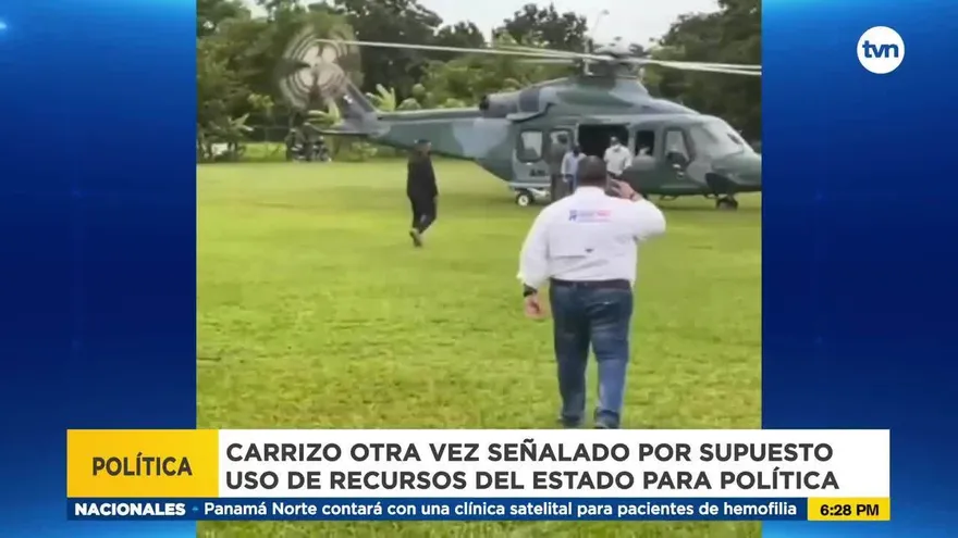 Vicepresidente Carrizo viajó en helicóptero del Senan a evento político en Veraguas