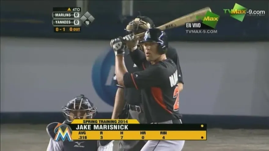Primer hit del partido Yankees vs Marlins