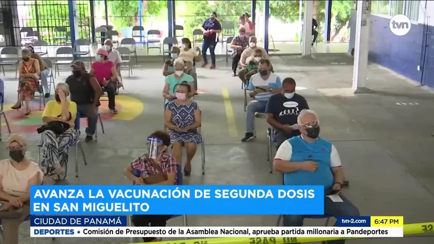 Vacunados en el Parque Omar recibirán segunda dosis en el Rommel Fernández