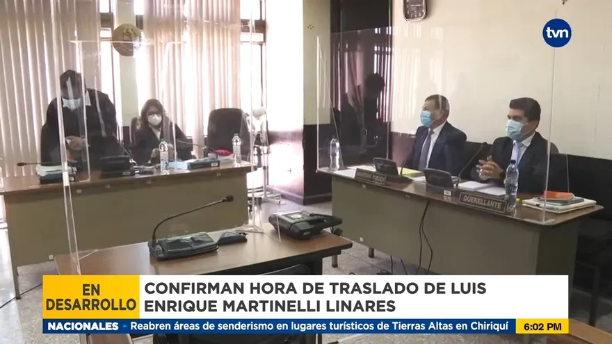 Confirman hora de traslado de Luis Martinelli a EEUU