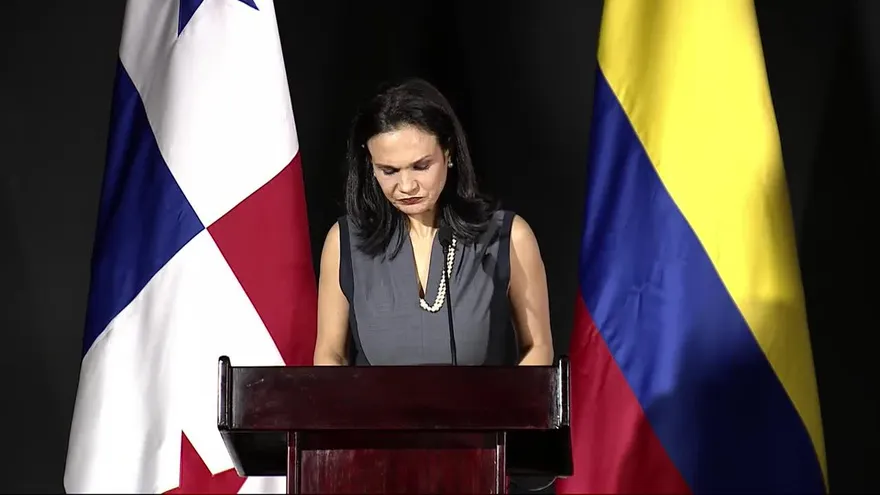 Conferencia de prensa de Ministra de Relaciones Exteriores de Panamá y Colombia