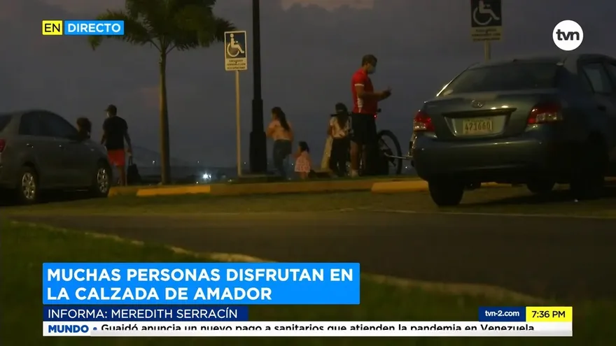 Familias se movilizan para disfrutar de la Calzada de Amador