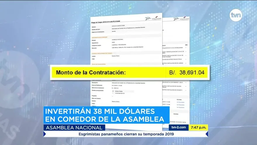Invierten miles de dólares para remodelación de comedor de la Asamblea Nacional