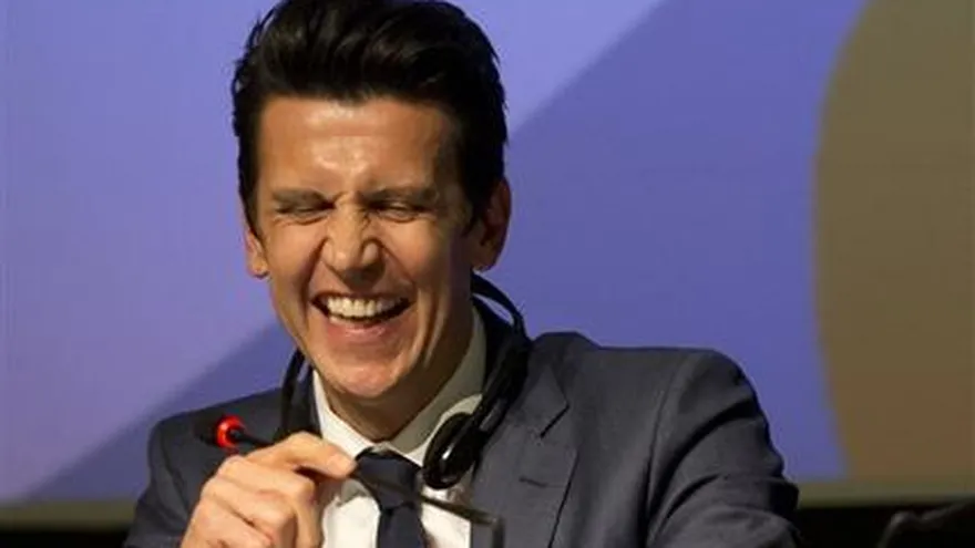 Christophe Dubi, director ejecutivo de los Juegos Olímpicos, ríe durante una conferencia de prensa en Río de Janeiro, Brasil