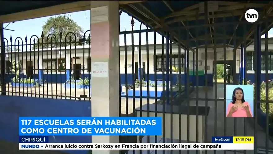 Escuelas se preparan en Chiriquí para jornada de vacunación masiva contra el COVID-19.