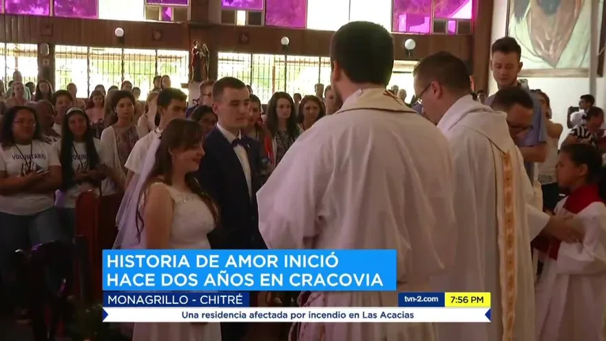 Peregrinos polacos se casa en Monagrillo