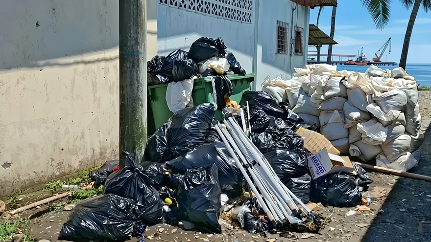 Acumulación de basura preocupa a residentes y comerciantes de Chiriquí Grande