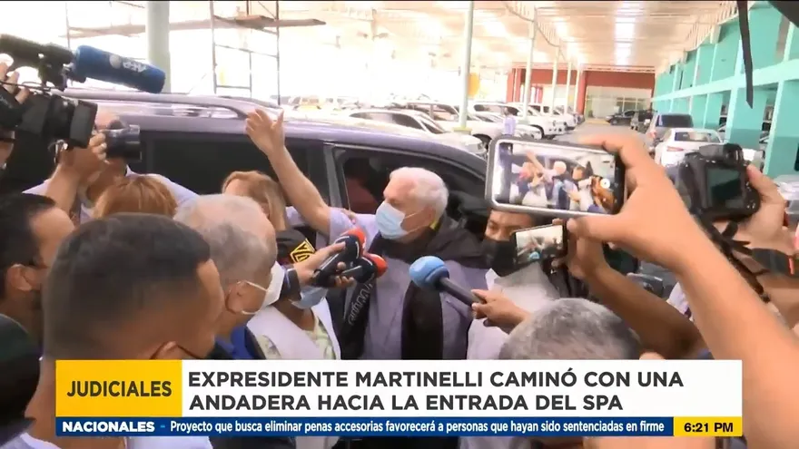 Reinicia el caso Pinchazos, Martinelli llegó en andadera