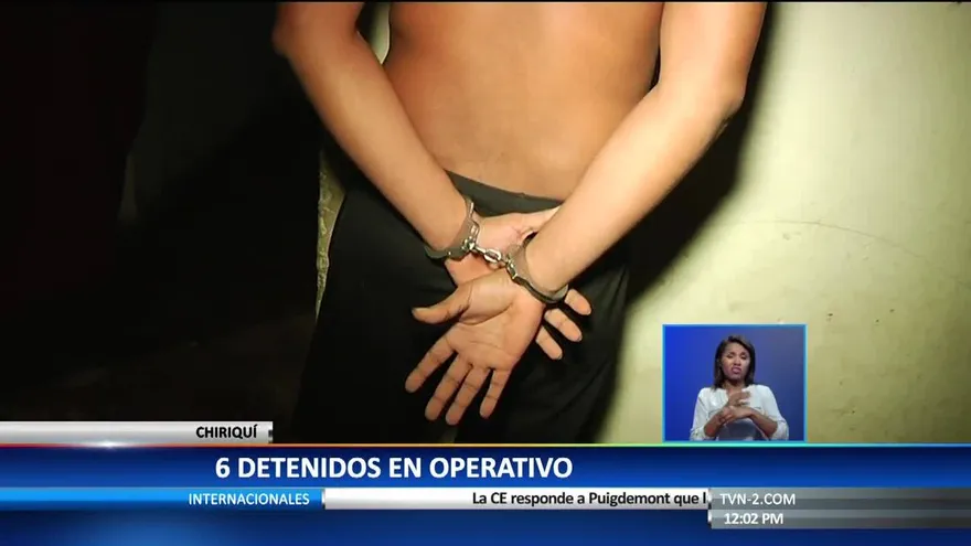 Presuntos pandilleros fueron detenidos durante operativo sorpresa en Chiriquí