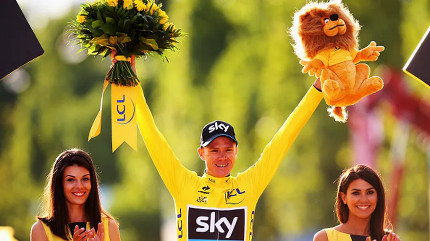 Froome tras ganar el Tour de Francia.