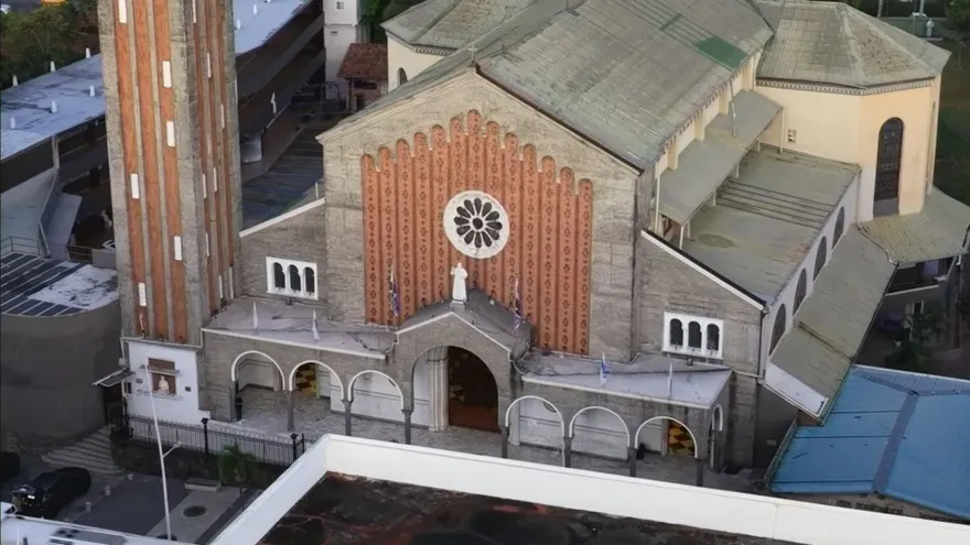 Vista aérea de la Basílica Menor Don Bosco