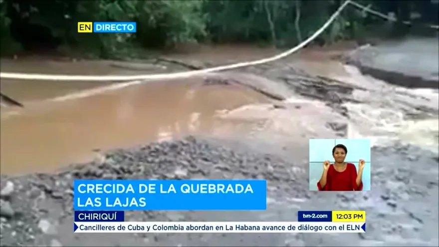 Comunidad incomunicada tras crecida de quebrada en Chiriquí