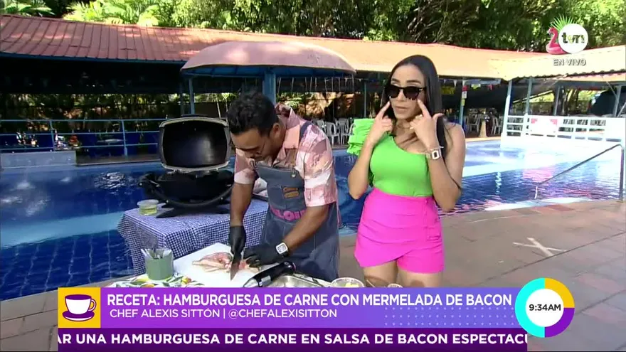 Hamburguesa de Carne con Mermelada de Bacon
