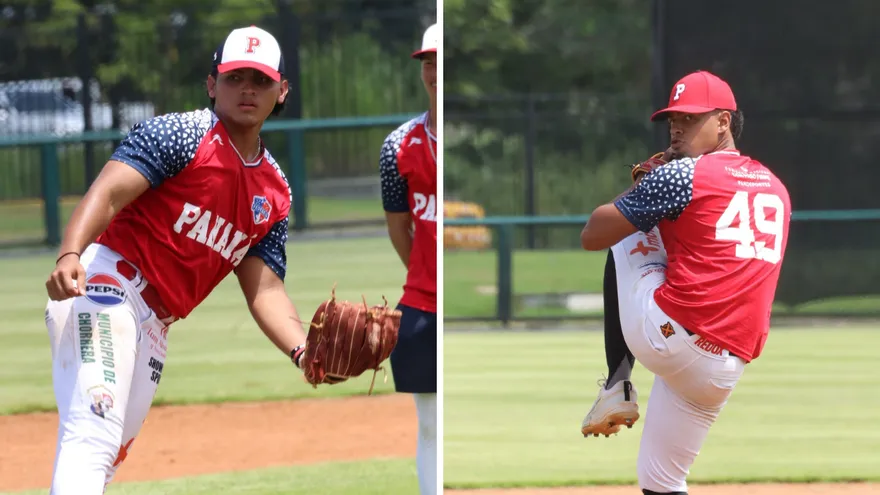 Lanzadores de la preselección U18 de Panamá en entrenamiento