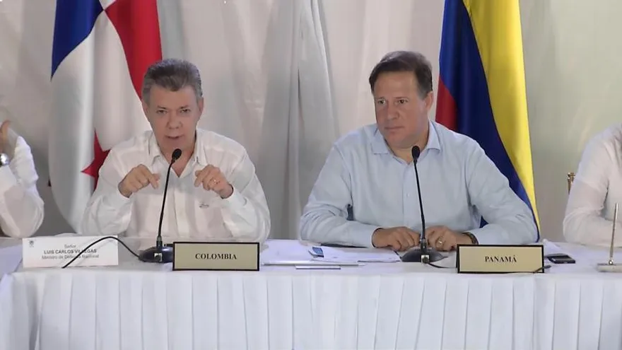 Extracto de las declaraciones de Santos y Varela tras encuentro en Darién