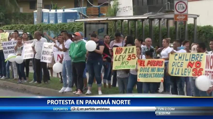 Protestan a favor y en contra del nuevo distrito de Panamá Norte