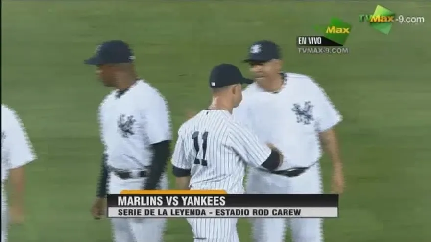 Momento en que entran las estrellas de los Yankees