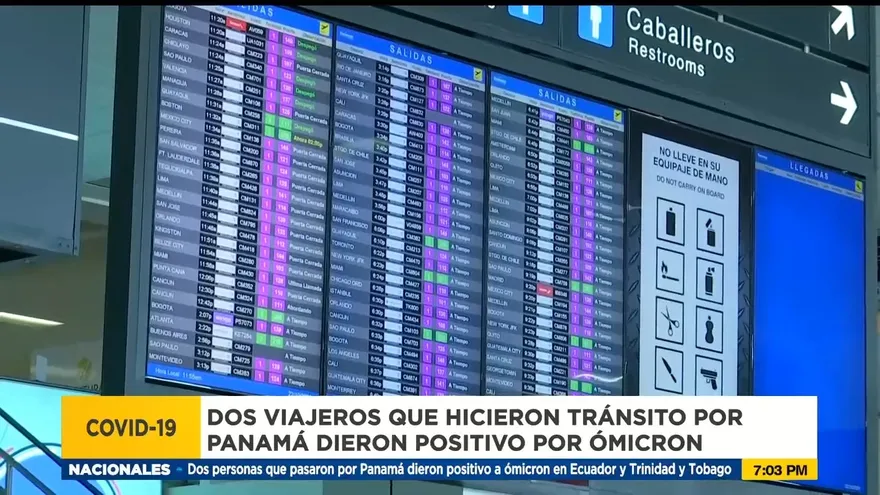 Dos pasajeros en tránsito por Panamá dieron positivo de la variante ómicron