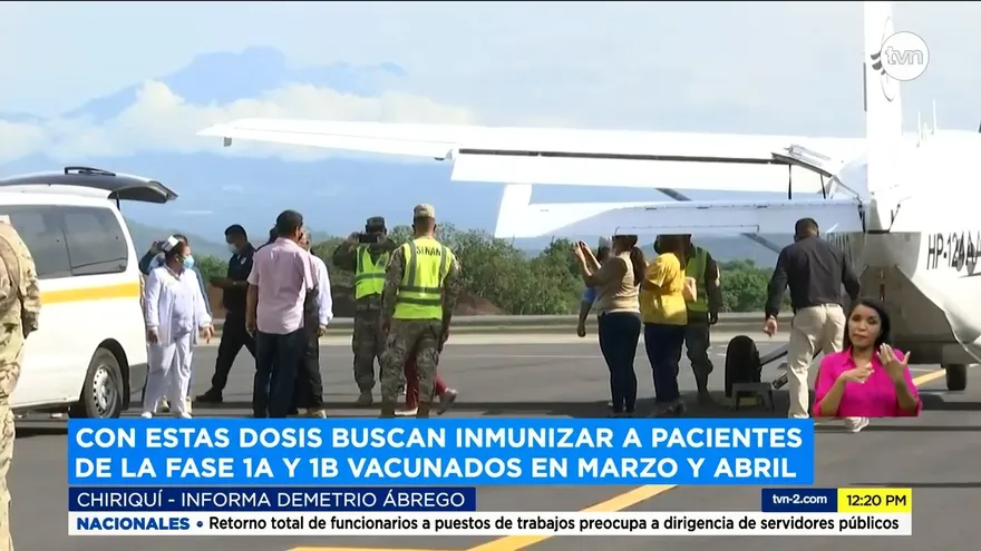 Siguen llegando vacunas contra la covid a Chiriquí.