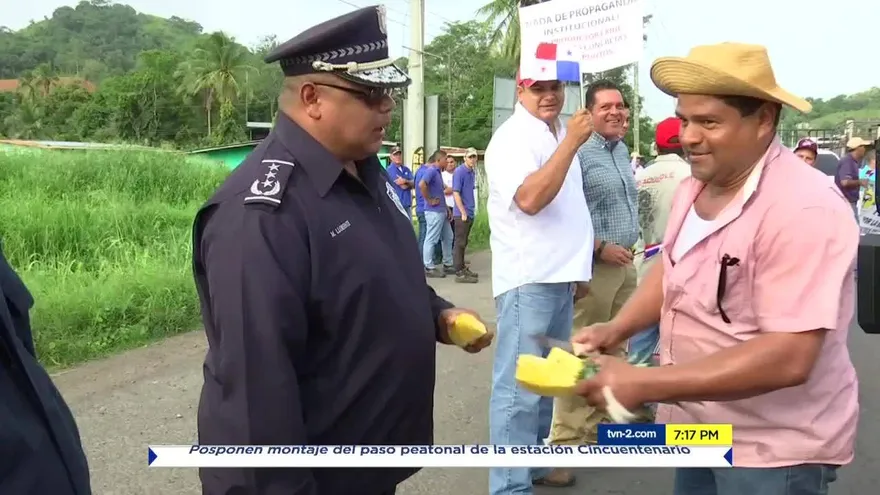 Productores protestan en La Pesa de La Chorrera