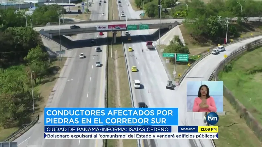 Conductores afectados por piedras en el Corredor Sur