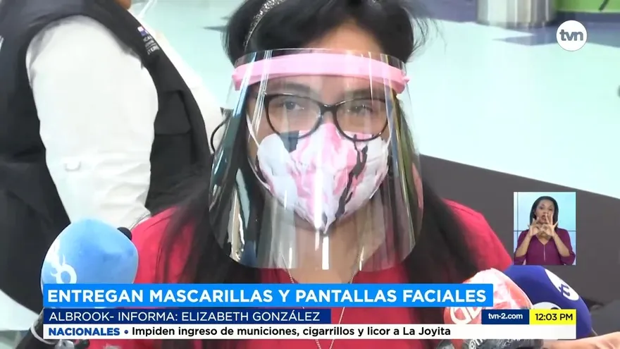 Autoridades hacen entrega de pantallas faciales en Albrook