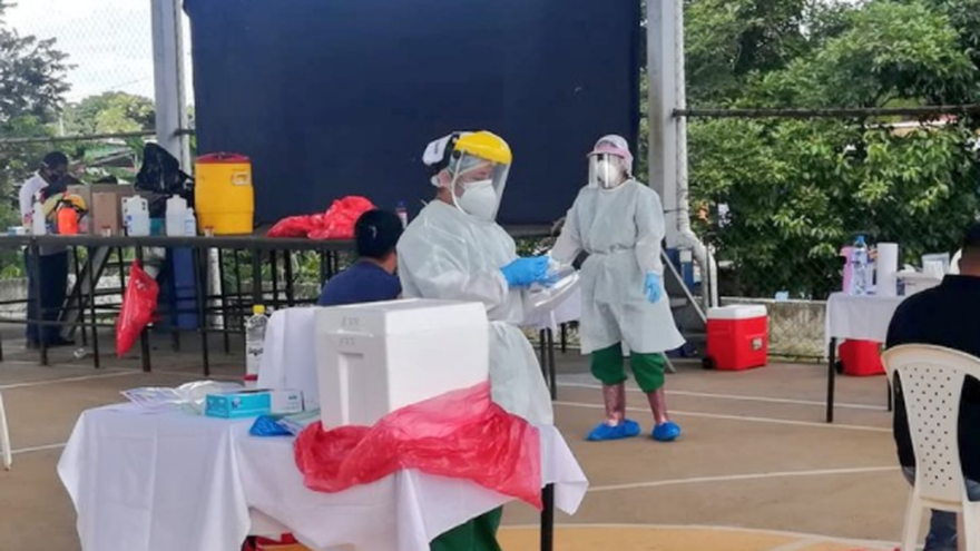 Jornada de hisopados en la comunidad Los Abanicos, en Chiriquí