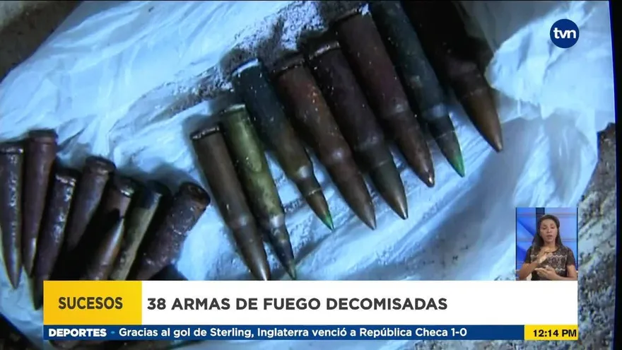 Un total de 38 armas han sido decomisadas en el 2021 en Chiriquí