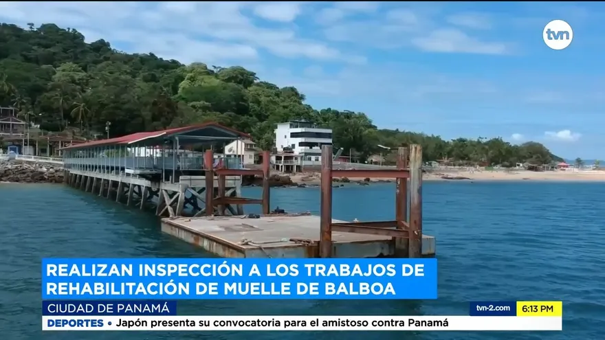 Inspeccionan trabajos de reparación del muelle en Taboga