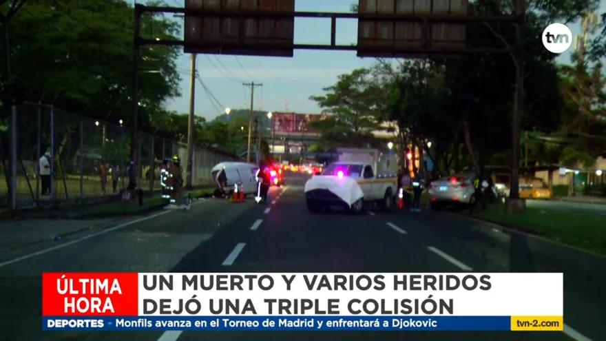 Un muerto y varios heridos en triple colisión