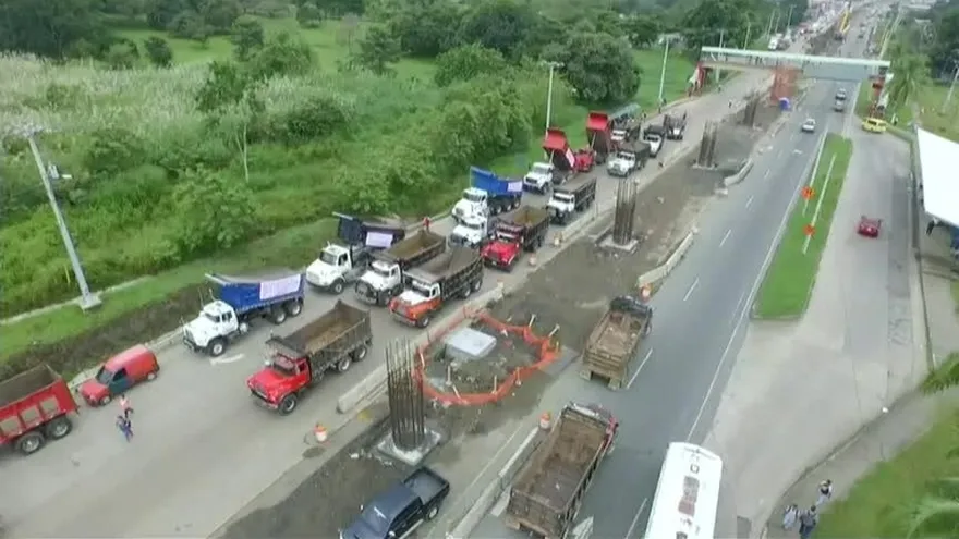 Entrada del Corredor Norte en Tocumen, cerrada