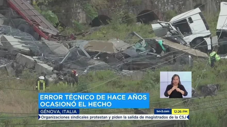 Al menos 30 muertos por derrumbe de puente en Italia