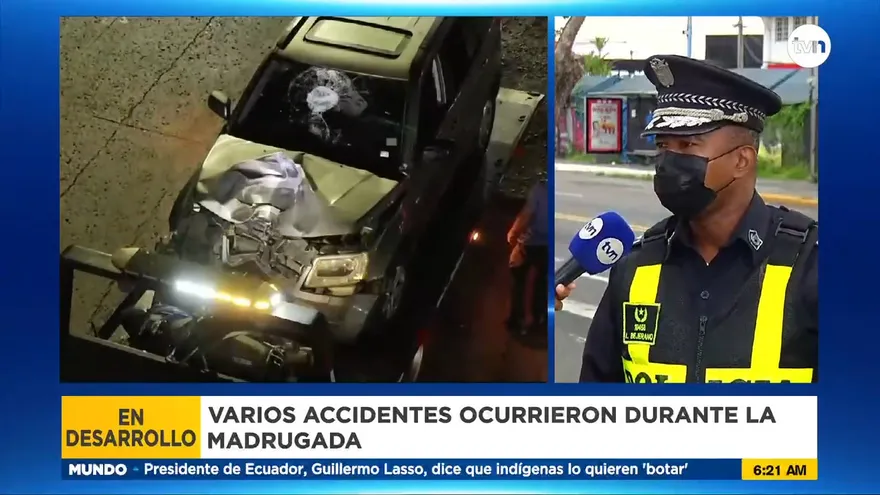 Reportes de infracciones y accidentes de tránsito en las últimas horas