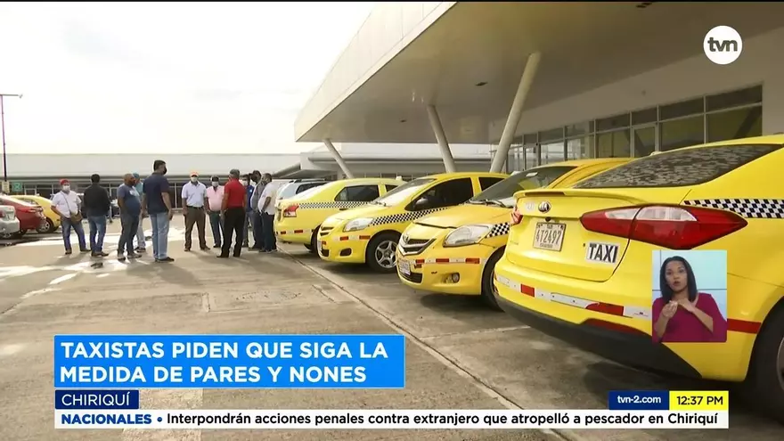 Taxistas en la provincia de Chiriquí piden que se mantenga la medida de “pares y nones” hasta diciembre