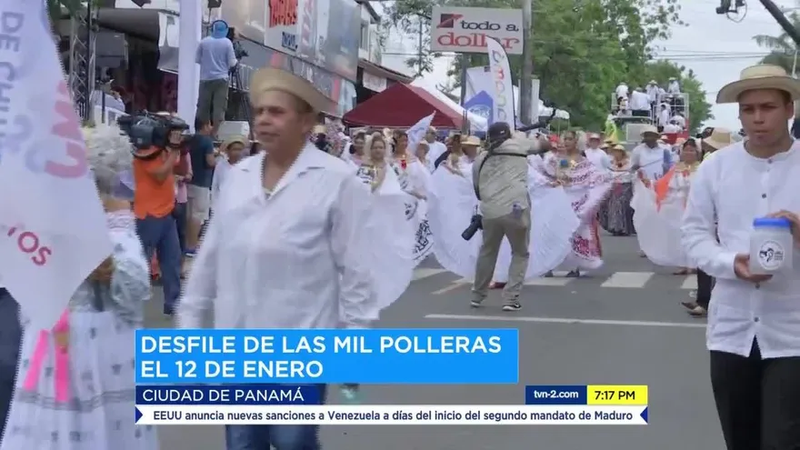 Todo listo para el Desfile de las Mil Polleras