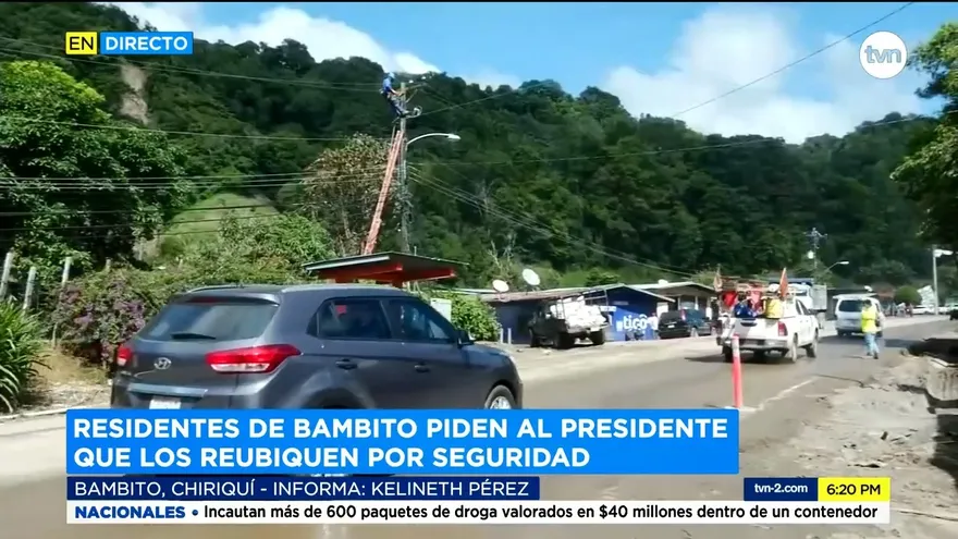 Los residentes de Bambito, piden ser reubicados por seguridad