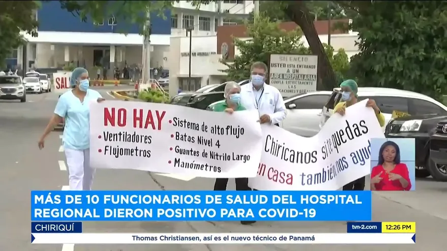 Funcionarios de Hospital regional de David resultan contagiados con la COVID-19