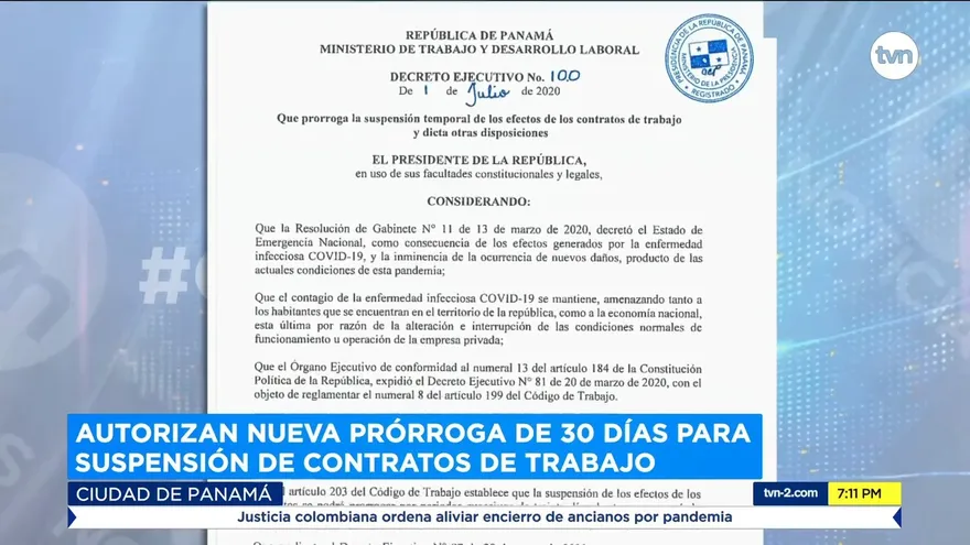 Autorizan nueva prórroga de 30 días para suspensión de contratos de trabajo