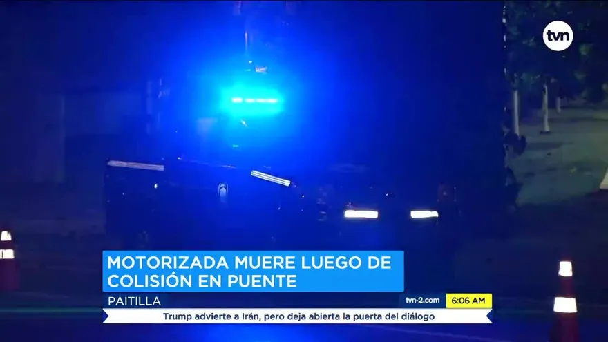 Motorizada muere tras colisión en Paitilla