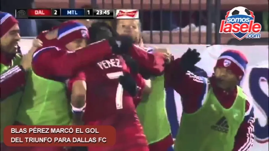 Anotación de  Blas Pérez con el  Dallas ante el Montreal Impact