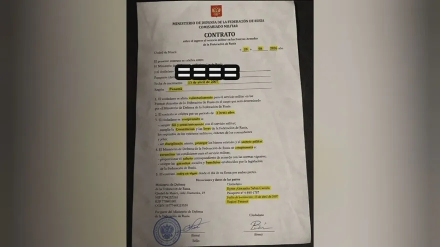 Supuestos contratos para panameños reclutados para la guerra Rusia-Ucrania