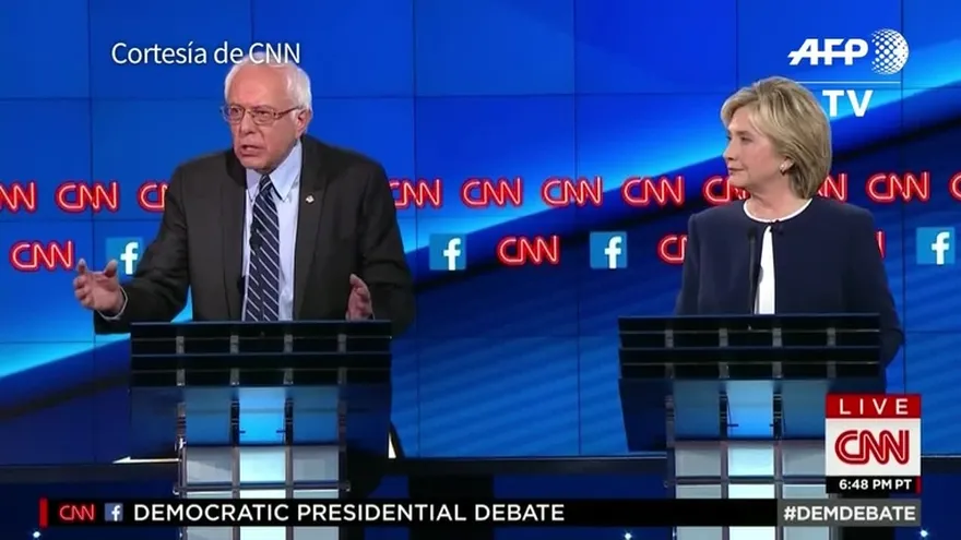 Clinton y Sanders protagonizan debate presidencial demócra